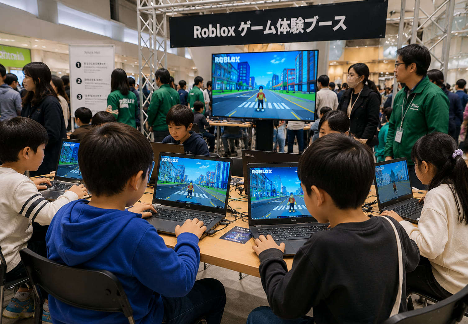 子どもがゲームをプレイする様子